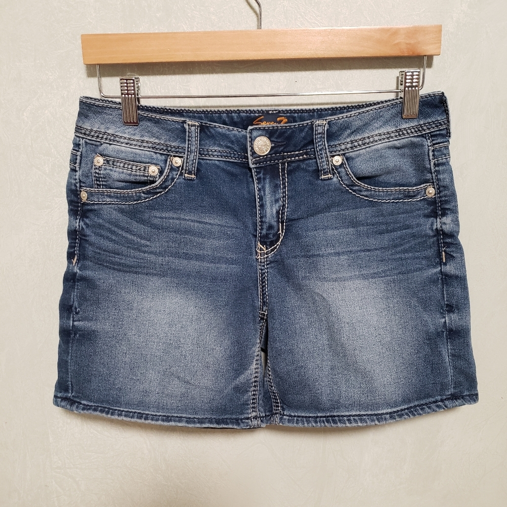 Seven7 Medium Wash Denim Shorts
